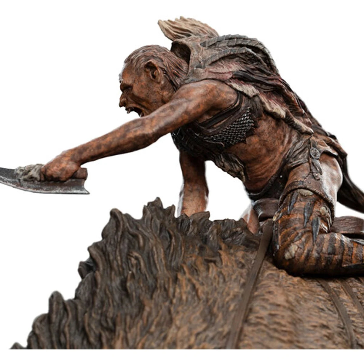 WETA WORKSHOP | THE LORD OF THE RINGS TRILOGY SHARKU ON WARG MINIATURE POLYSTONE STATUE