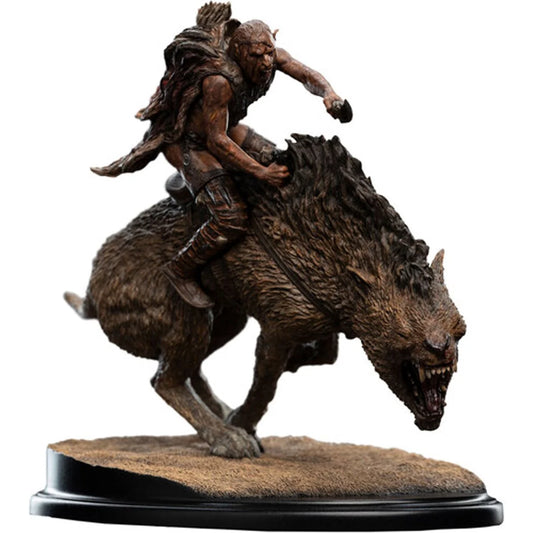 WETA WORKSHOP | THE LORD OF THE RINGS TRILOGY SHARKU ON WARG MINIATURE POLYSTONE STATUE